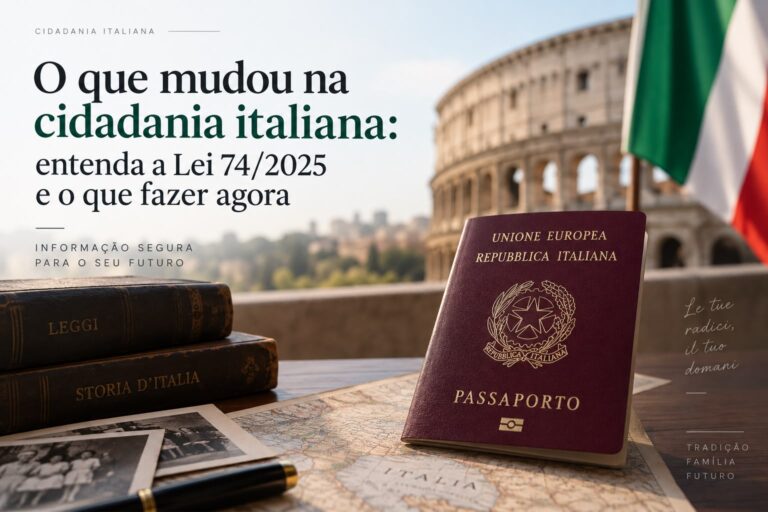 O que mudou na cidadania italiana: entenda a Lei 74/2025 e o que fazer agora
